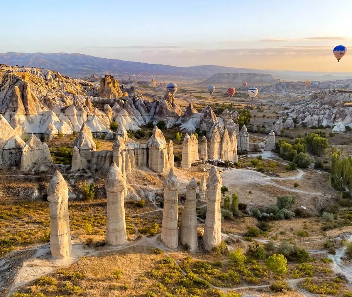 Love Valley, Cappadocia, from a balloon