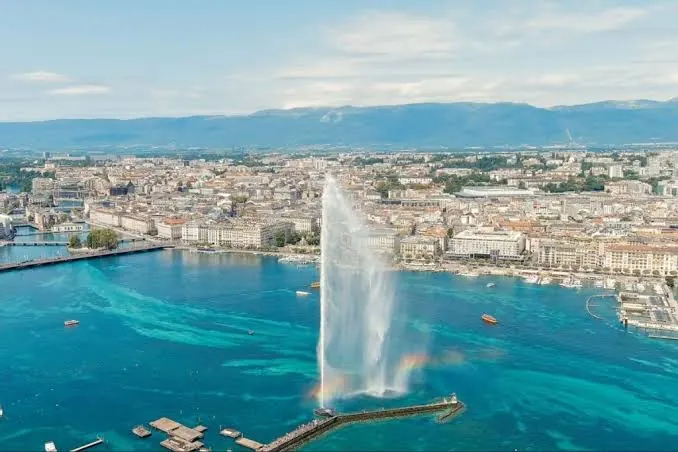The Jet d’Eau on Lake Geneva